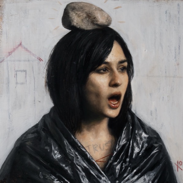 Antes del Grito, 2026, Oil on linen, by Raúl Campos