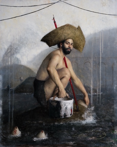 La Faena, 2025, Oil on wood, by Raúl Campos