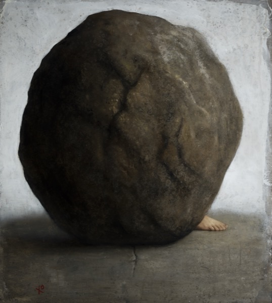 Sísifo en Reposo, 2026, Oil on linen, by Raúl Campos